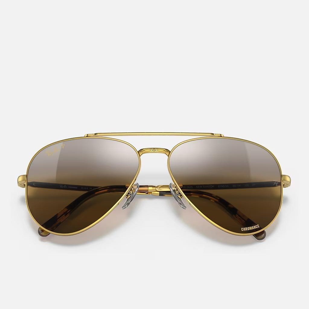 Kính Ray-Ban New Aviator Vàng Nâu