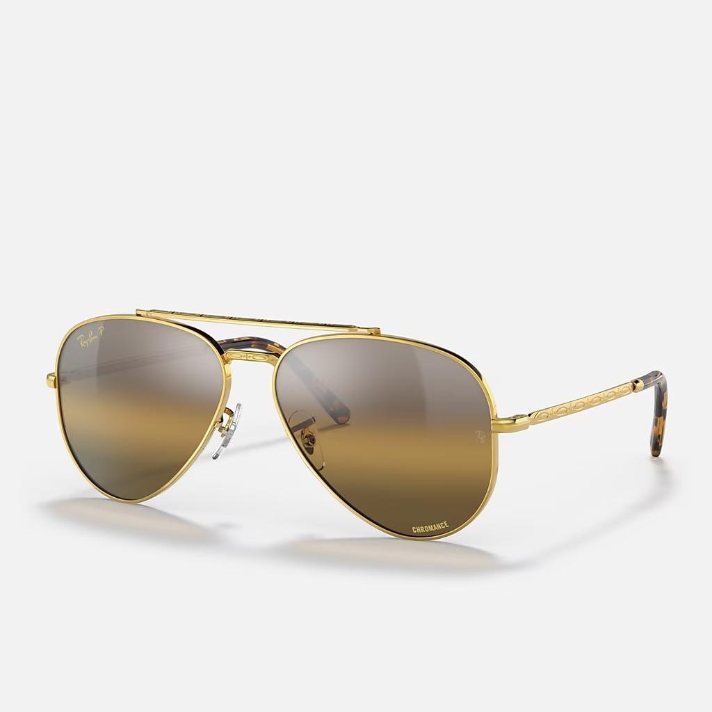 Kính Ray-Ban New Aviator Vàng Nâu