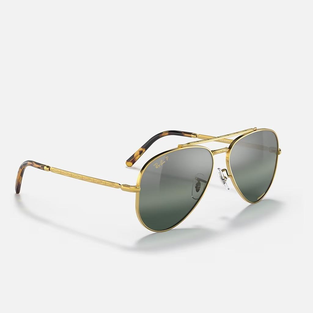 Kính Ray-Ban New Aviator Vàng Bạc