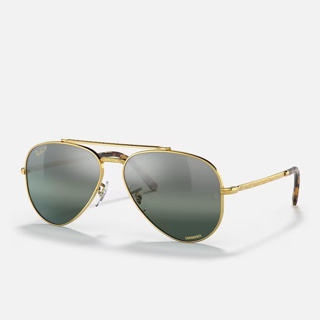 Kính Ray-Ban New Aviator Vàng Bạc