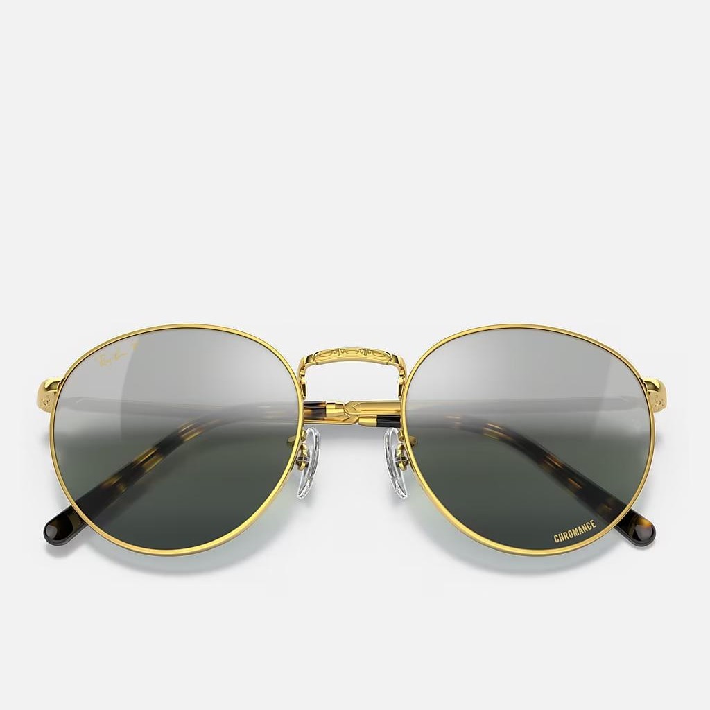 Kính Ray-Ban New Round Vàng Xám Xanh Lá