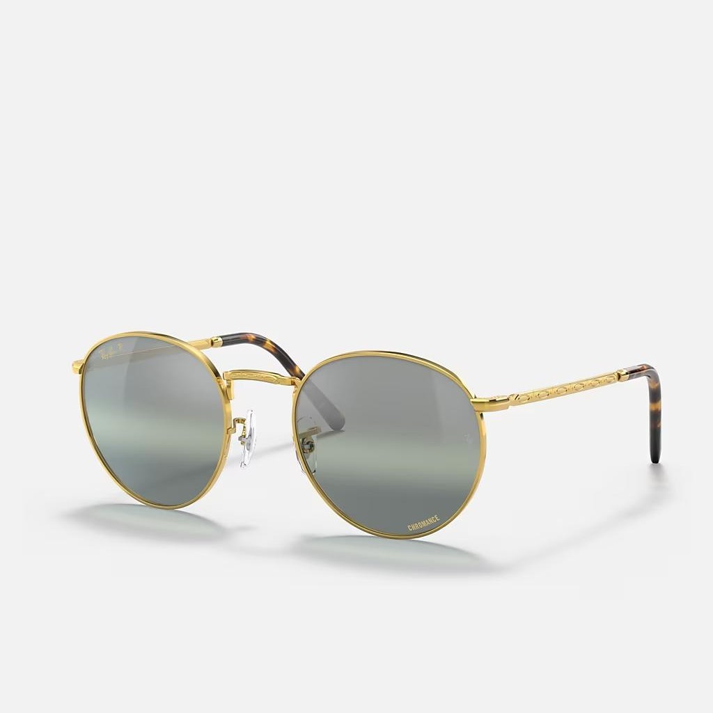 Kính Ray-Ban New Round Vàng Xám Xanh Lá