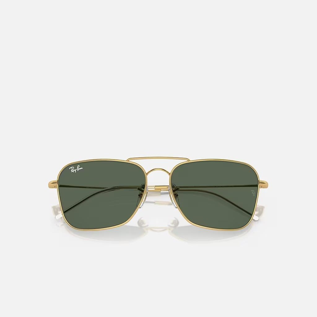 Kính Ray-Ban Caravan Reverse Vàng Xanh Lá