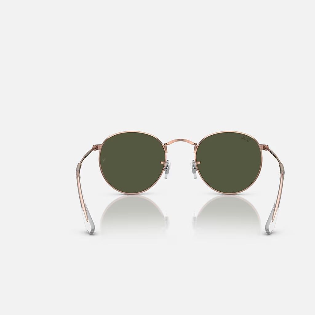 Kính Ray-Ban Round Metal Rose Gold Hồng Xanh Lá