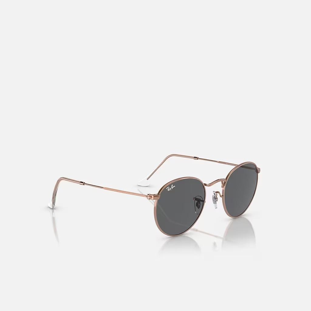 Kính Ray-Ban Round Metal Rose Gold Hồng Xám