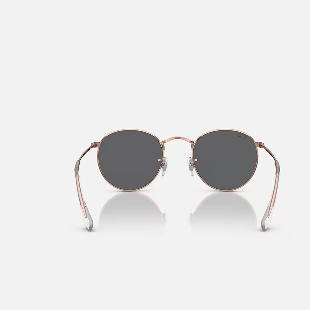 Kính Ray-Ban Round Metal Rose Gold Hồng Xám