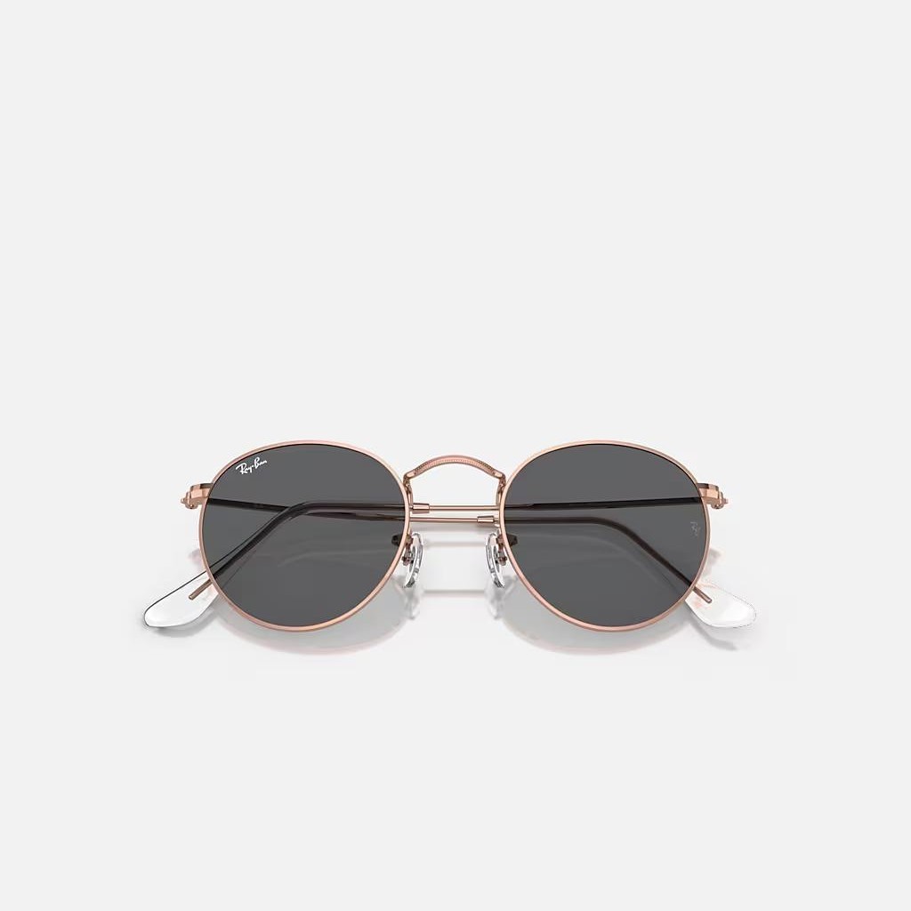 Kính Ray-Ban Round Metal Rose Gold Hồng Xám