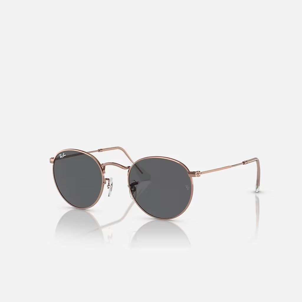 Kính Ray-Ban Round Metal Rose Gold Hồng Xám