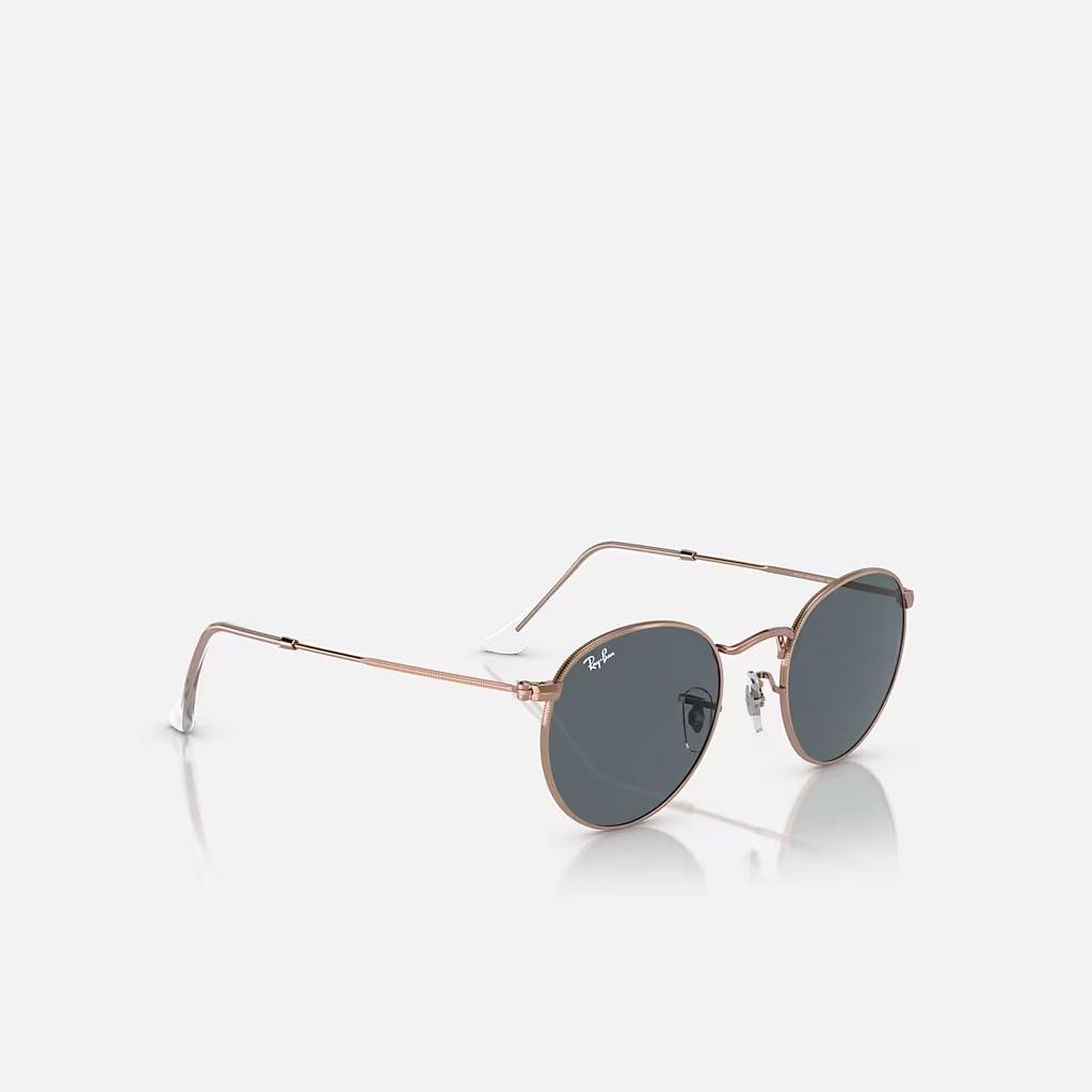 Kính Ray-Ban Round Metal Rose Gold Hồng Xanh Dương