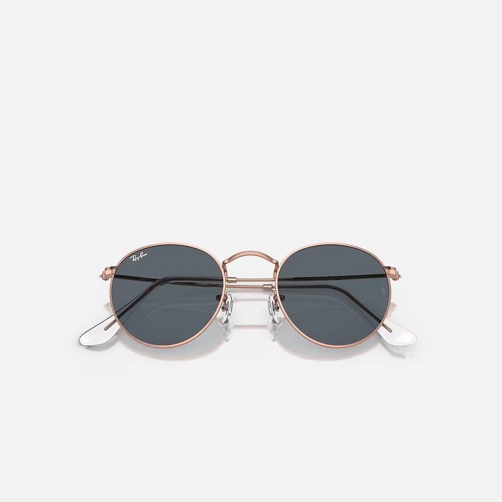 Kính Ray-Ban Round Metal Rose Gold Hồng Xanh Dương