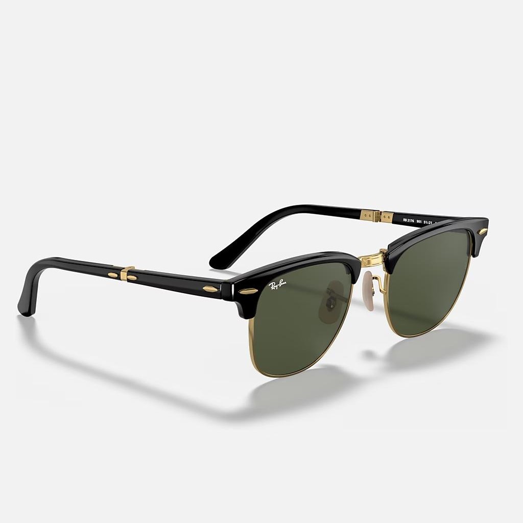 Kính Ray-Ban Clubmaster Folding Đen Xanh Lá