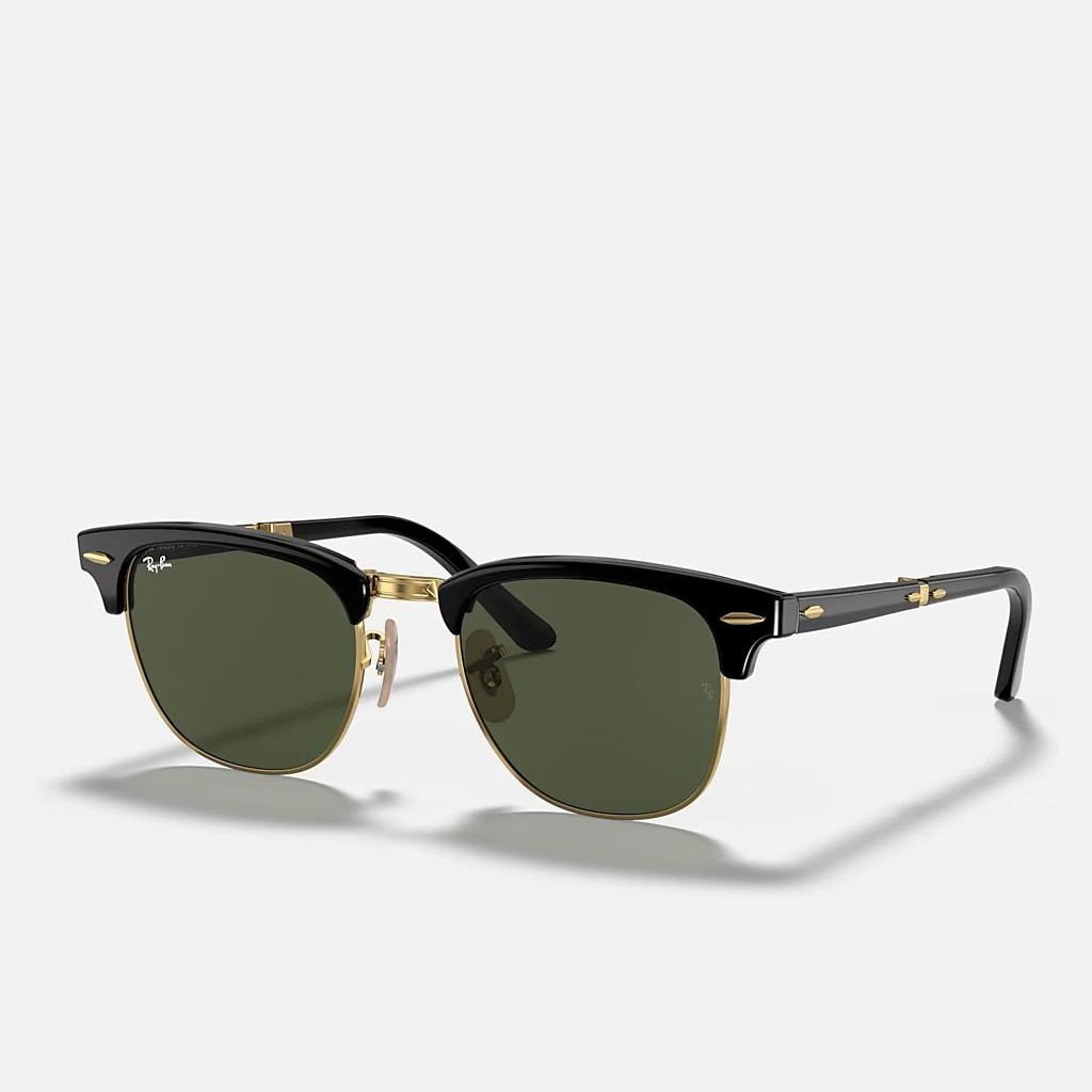 Kính Ray-Ban Clubmaster Folding Đen Xanh Lá