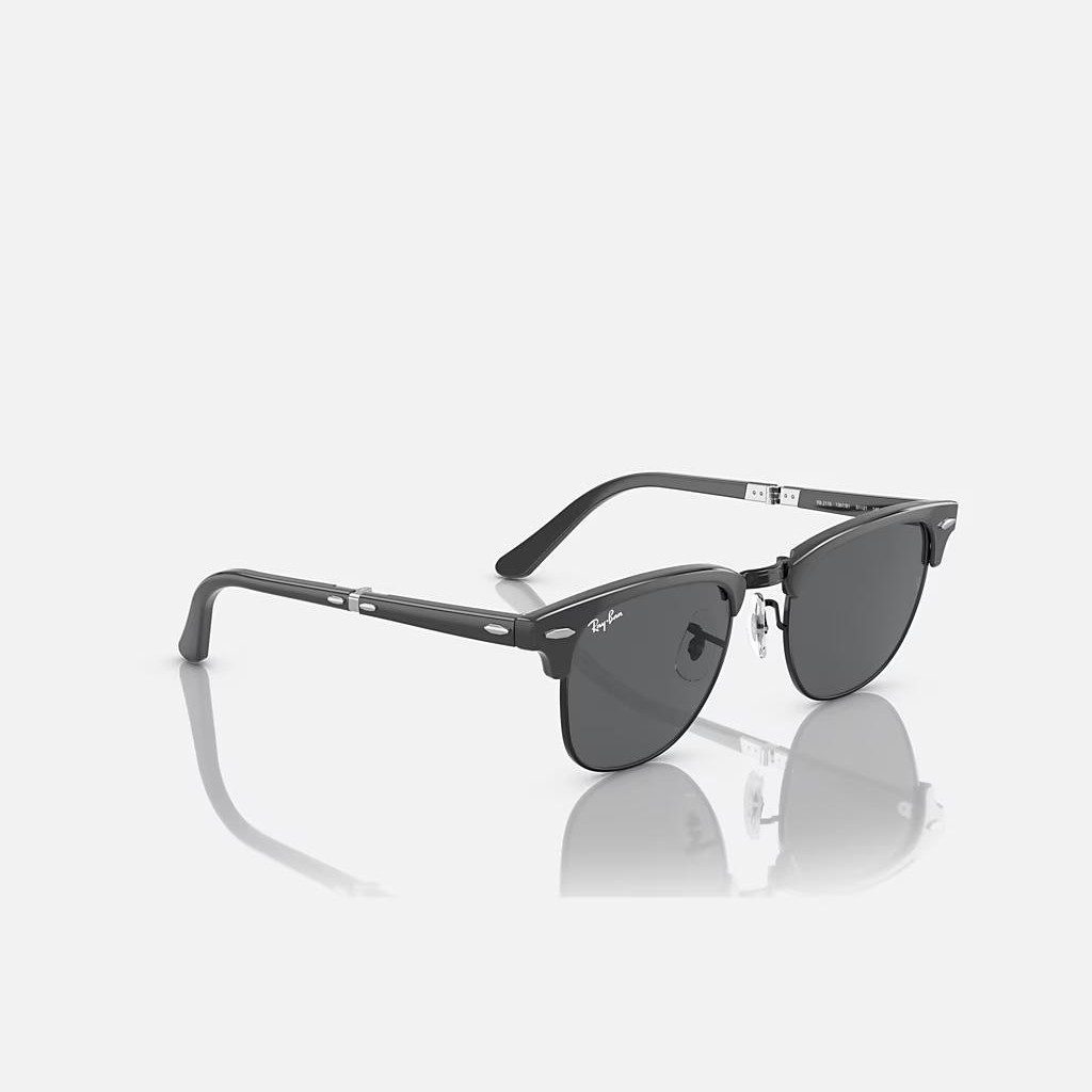 Kính Ray-Ban Clubmaster Folding Đen Xám Đậm