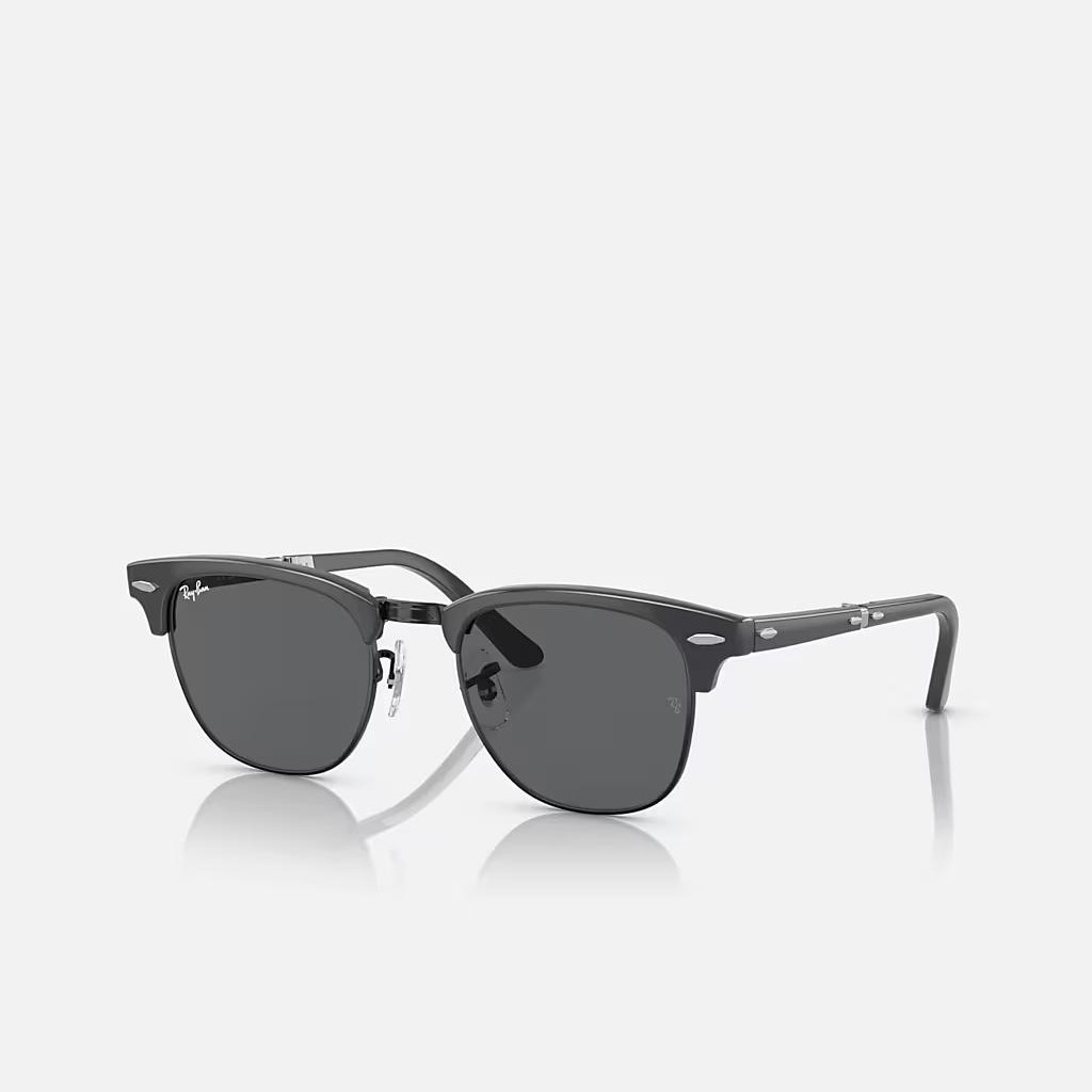 Kính Ray-Ban Clubmaster Folding Đen Xám Đậm