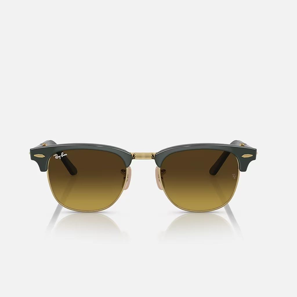 Kính Ray-Ban Clubmaster Folding Xanh Lá Nâu