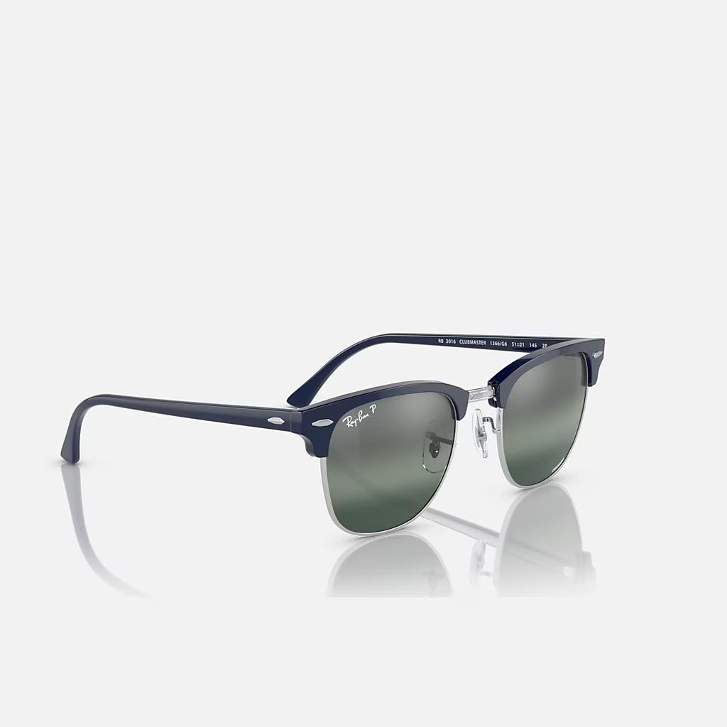 Kính Ray-Ban Clubmaster Chromance Xanh Dương Bạc