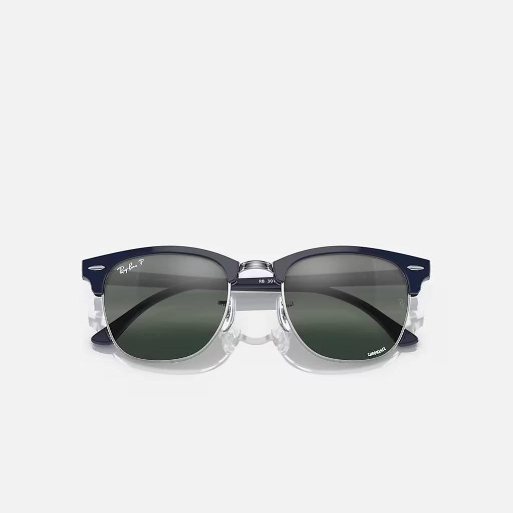 Kính Ray-Ban Clubmaster Chromance Xanh Dương Bạc