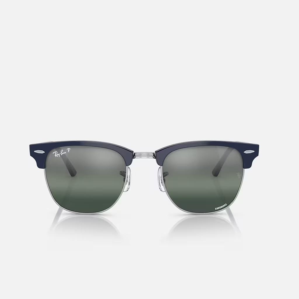 Kính Ray-Ban Clubmaster Chromance Xanh Dương Bạc