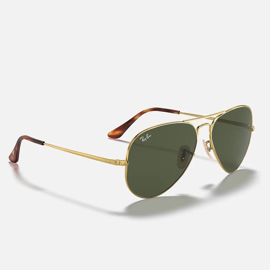 Kính Ray-Ban Aviator Metal Ii Vàng Xanh Lá