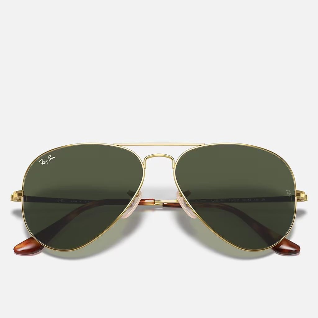 Kính Ray-Ban Aviator Metal Ii Vàng Xanh Lá