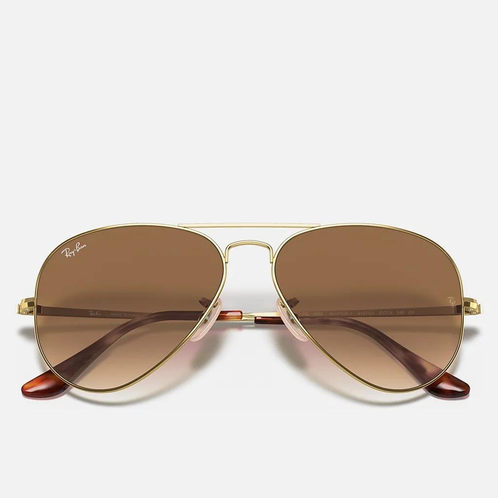 Kính Ray-Ban Aviator Metal Ii Vàng Nâu