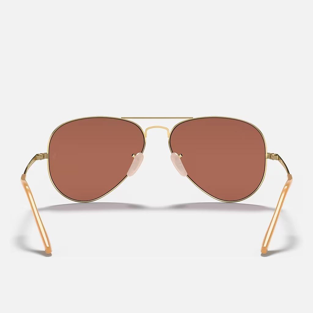 Kính Ray-Ban Aviator Metal Ii Vàng Tím