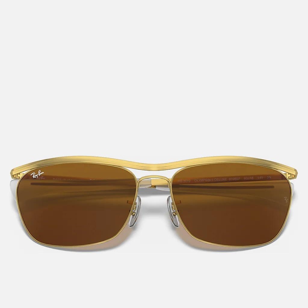 Kính Ray-Ban Olympian Ii Deluxe Vàng Nâu