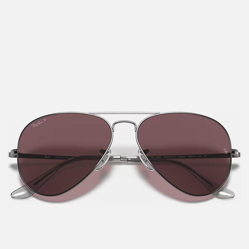 Kính Ray-Ban Aviator Metal Ii Xám Tím