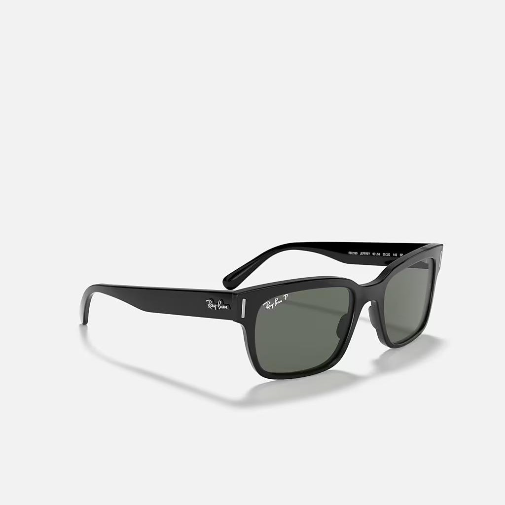 Kính Ray-Ban Jeffrey Polarized Đen Xanh Lá