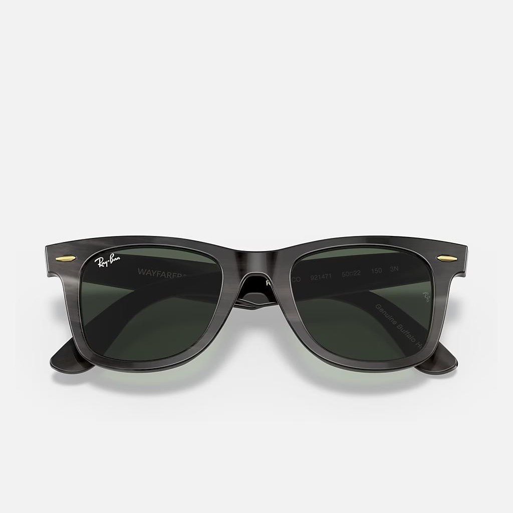 Kính Ray-Ban Original Wayfarer Horn Đen Xanh Lá