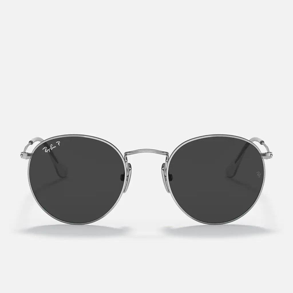 Kính Ray-Ban Round Titanium Bạc Đen