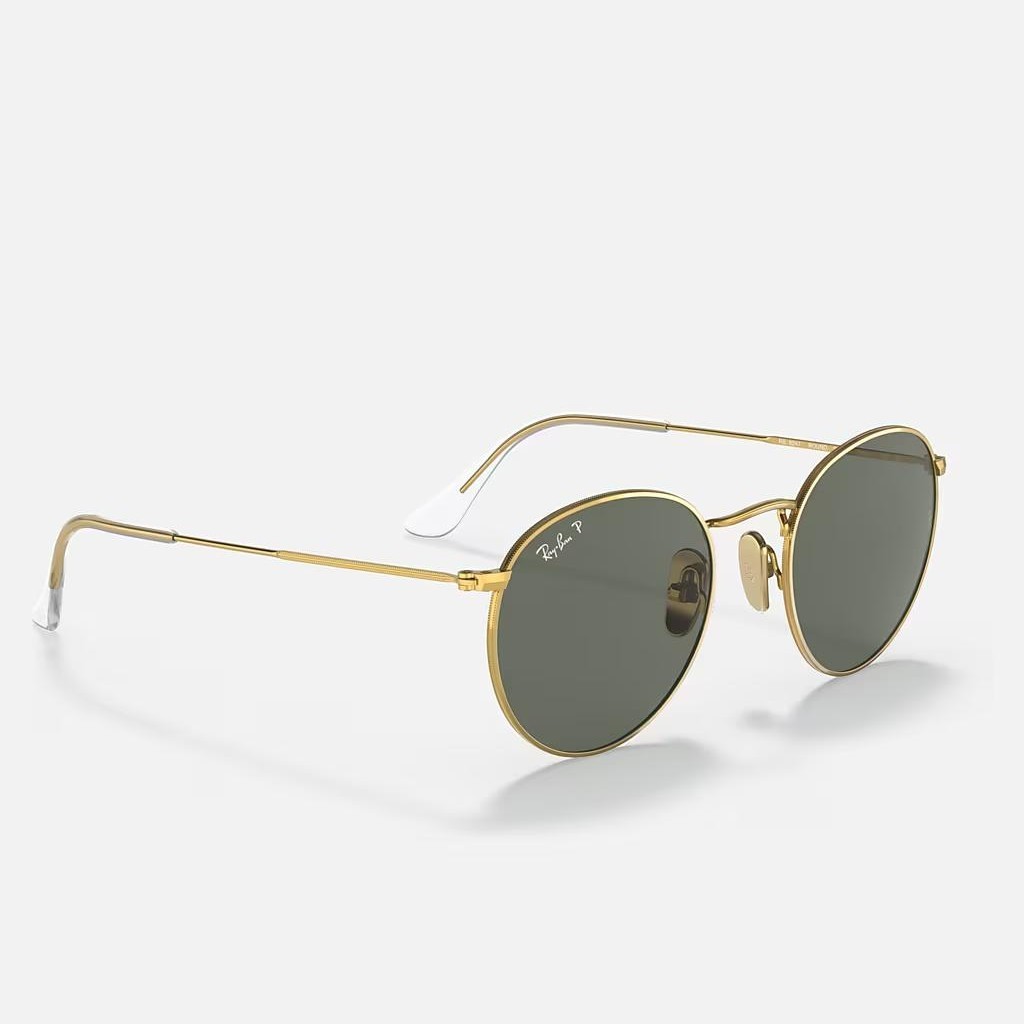 Kính Ray-Ban Round Titanium Vàng Xanh Lá