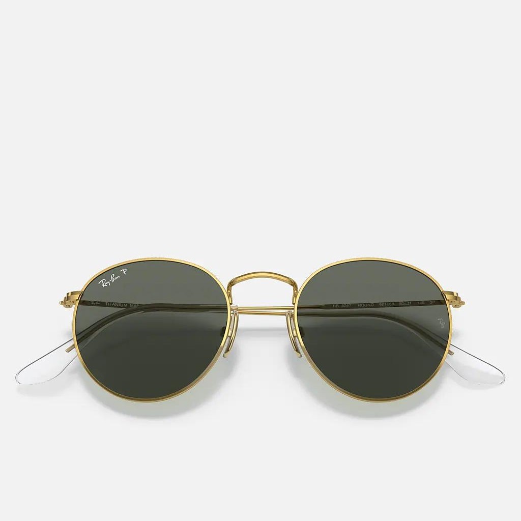 Kính Ray-Ban Round Titanium Vàng Xanh Lá