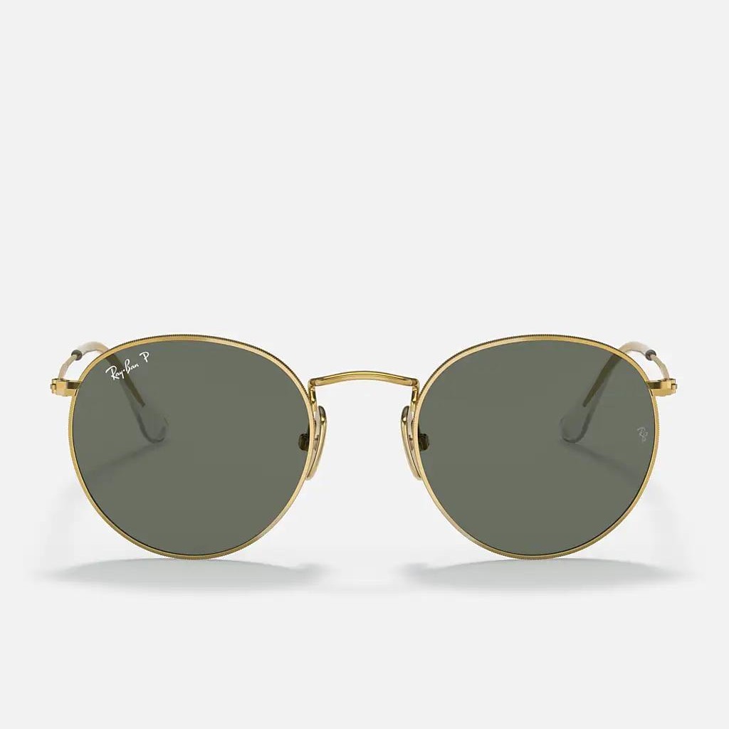 Kính Ray-Ban Round Titanium Vàng Xanh Lá