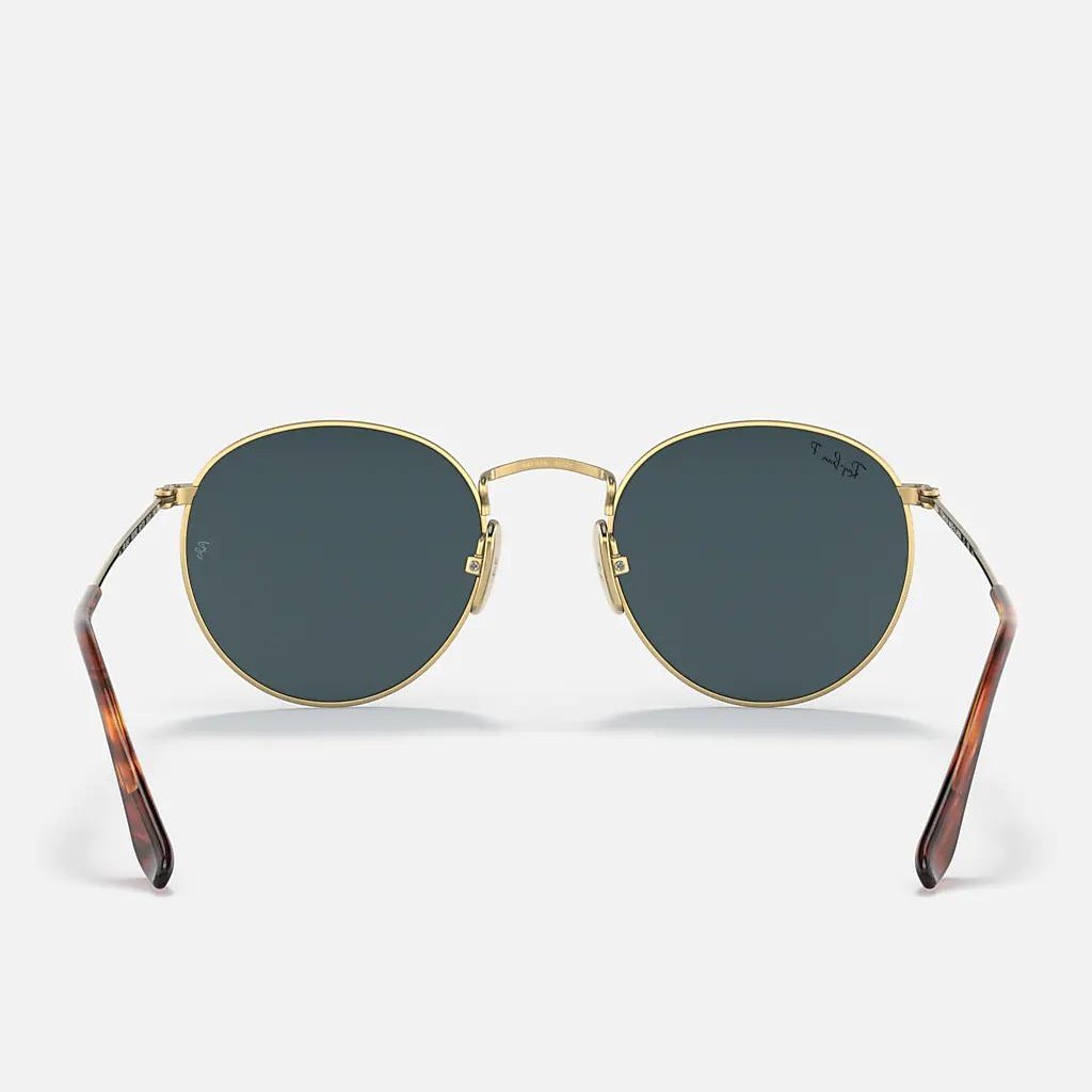 Kính Ray-Ban Round Titanium Vàng Xanh Dương