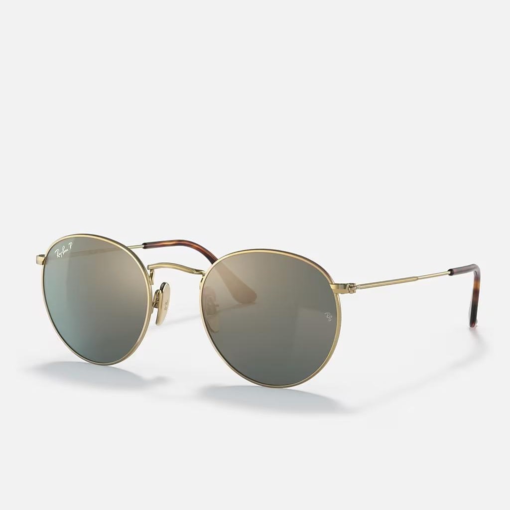 Kính Ray-Ban Round Titanium Vàng Xanh Dương