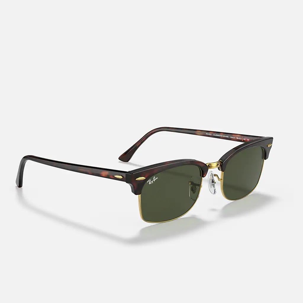 Kính Ray-Ban Clubmaster Square Legend Gold Nâu Xanh Lá