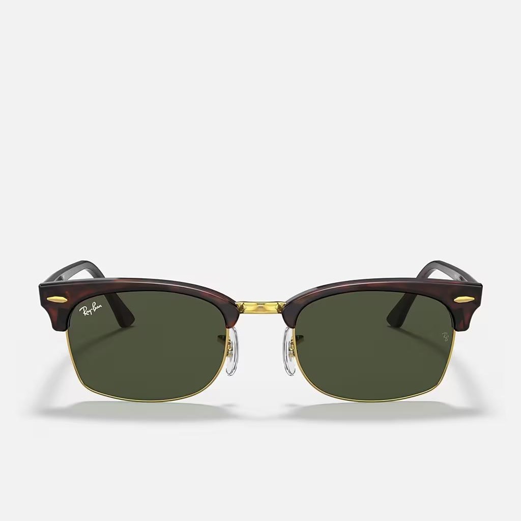 Kính Ray-Ban Clubmaster Square Legend Gold Nâu Xanh Lá