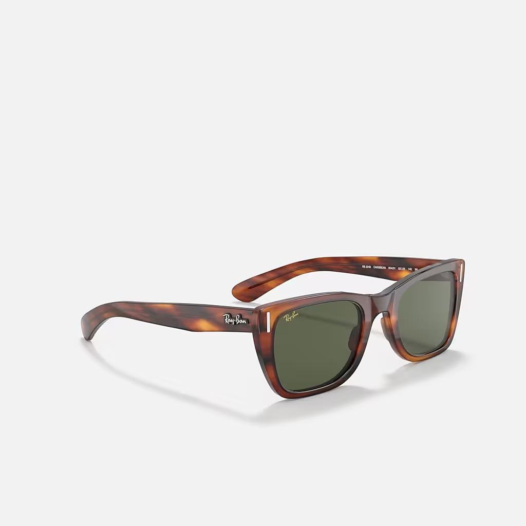 Kính Ray-Ban Caribbean Nâu Xanh Lá