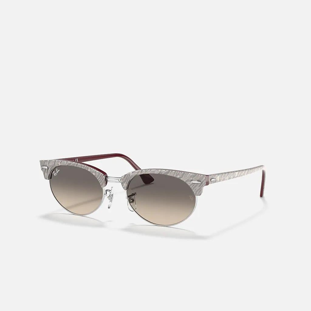 Kính Ray-Ban Clubmaster Oval Xám Sáng