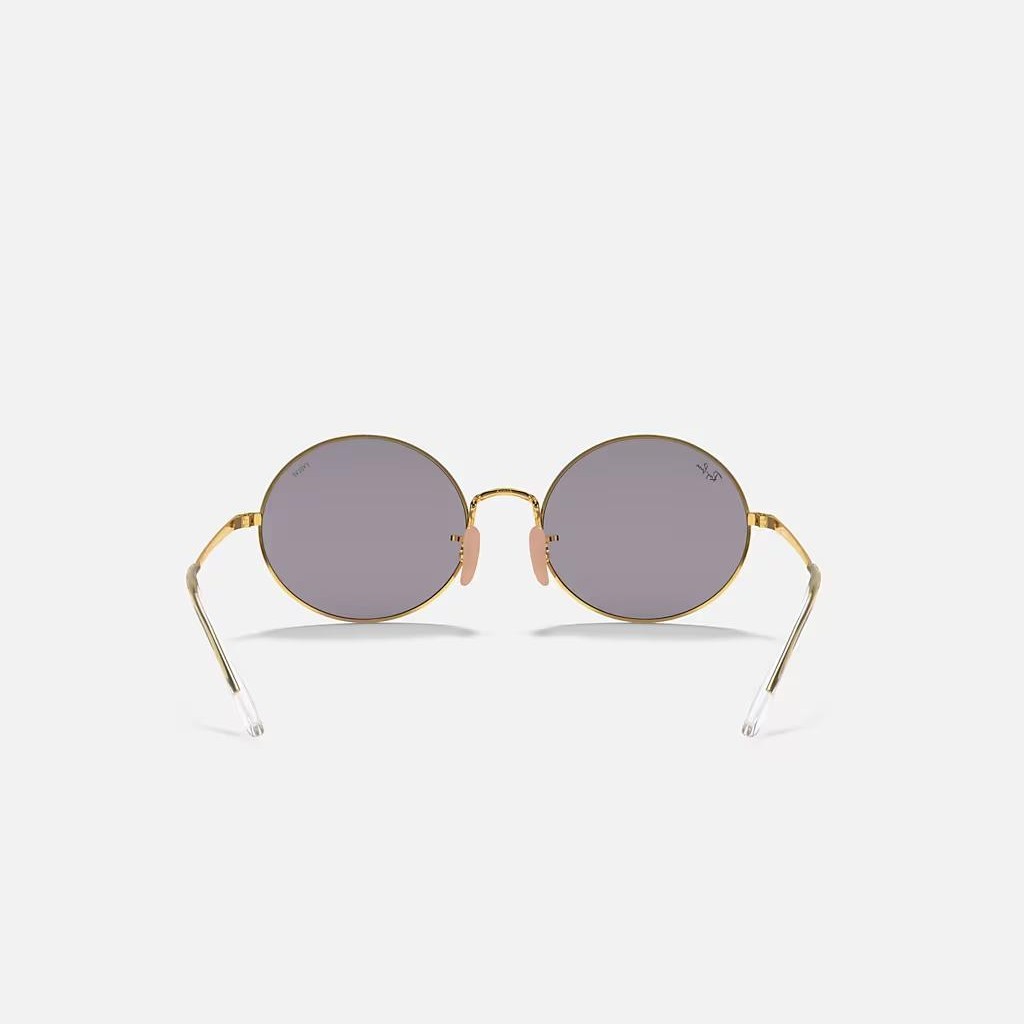 Kính Ray-Ban Oval 1970 Mirror Evolve Vàng Xám