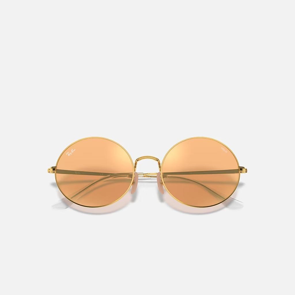 Kính Ray-Ban Oval 1970 Mirror Evolve Vàng Cam