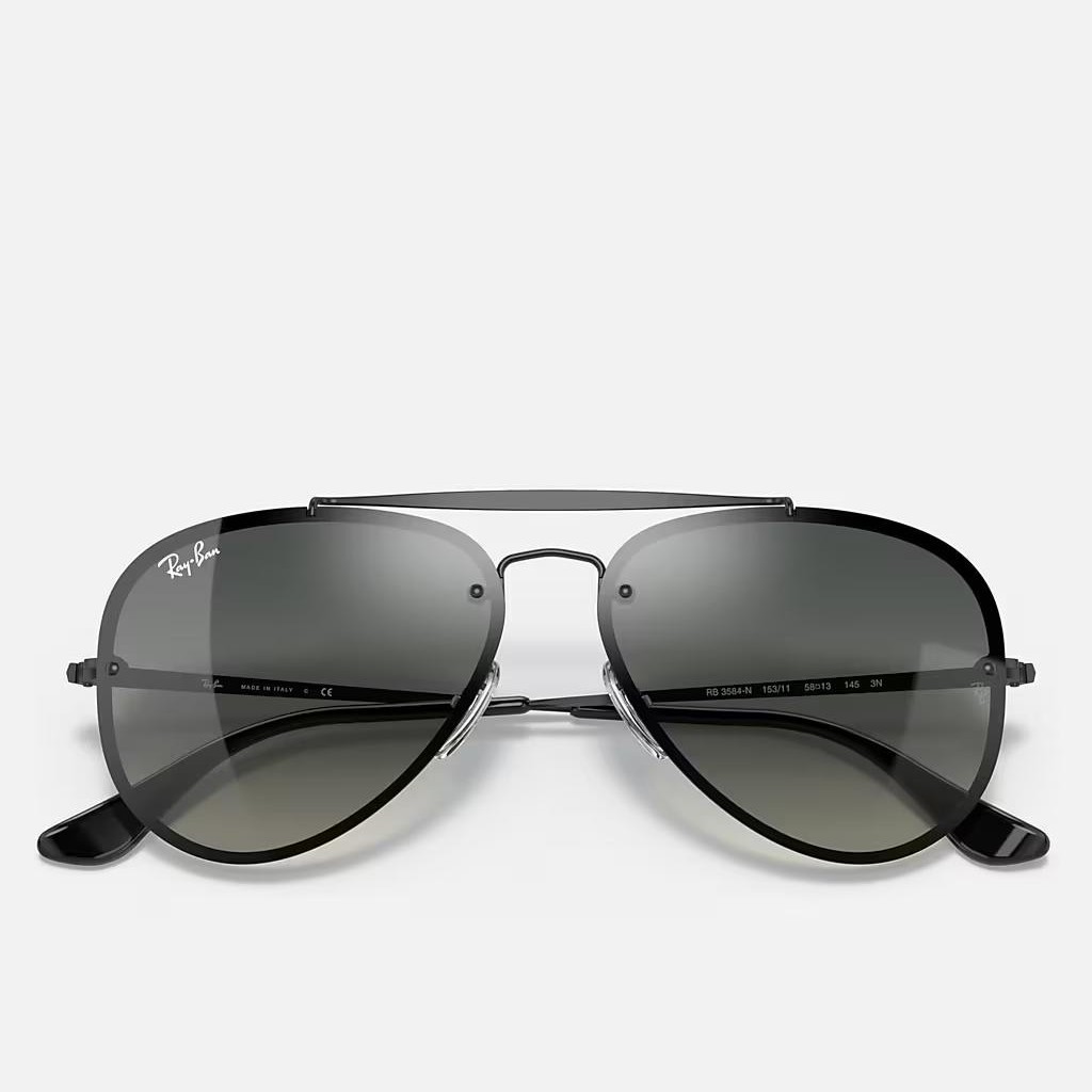 Kính Ray-Ban Blaze Aviator Đen Nhám Xám