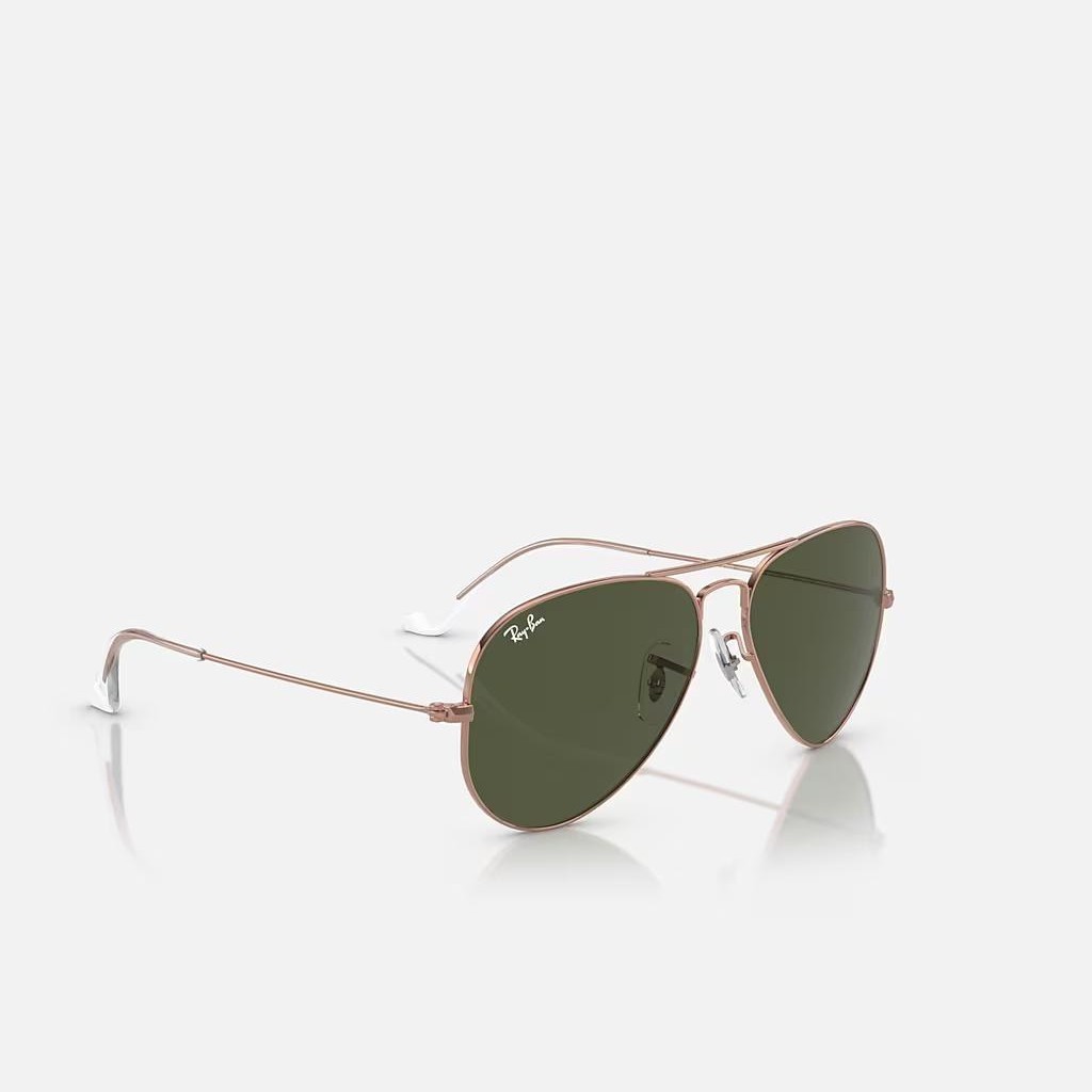 Kính Ray-Ban Aviator Rose Gold Hồng Xanh Lá