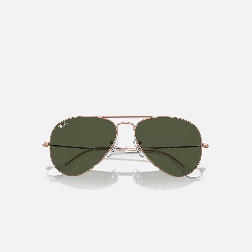 Kính Ray-Ban Aviator Rose Gold Hồng Xanh Lá