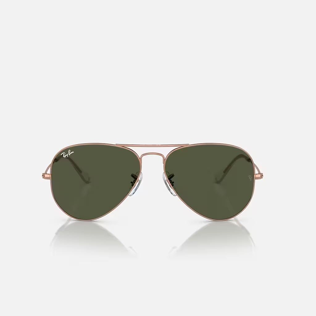 Kính Ray-Ban Aviator Rose Gold Hồng Xanh Lá