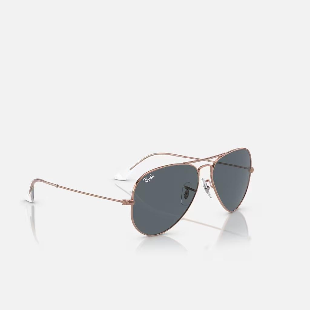 Kính Ray-Ban Aviator Rose Gold Hồng Xanh Dương