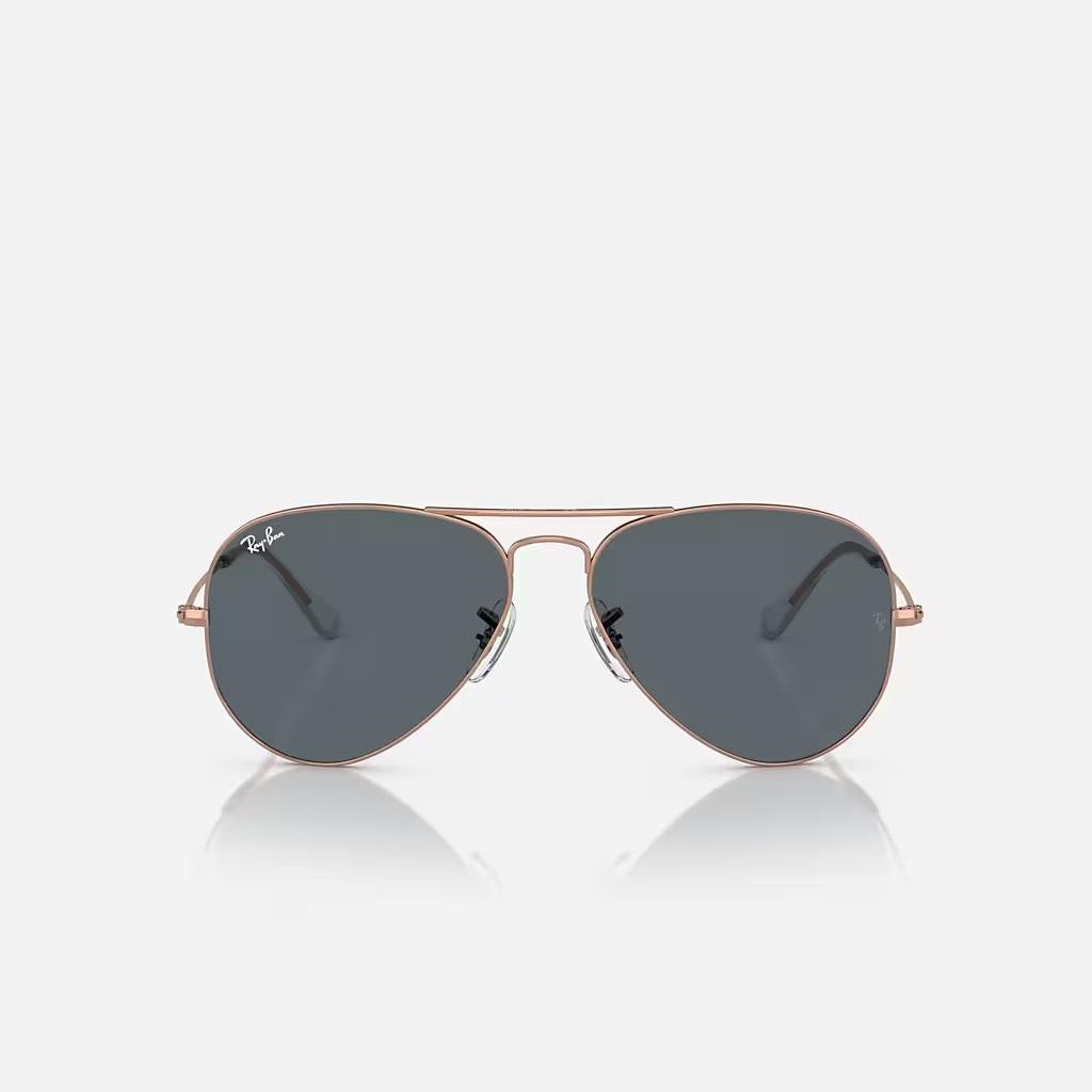 Kính Ray-Ban Aviator Rose Gold Hồng Xanh Dương