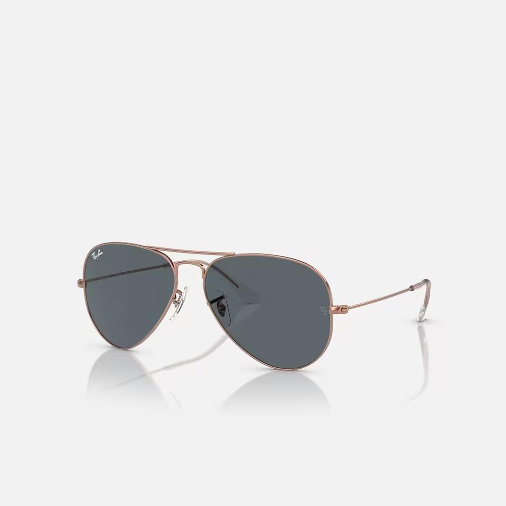 Kính Ray-Ban Aviator Rose Gold Hồng Xanh Dương