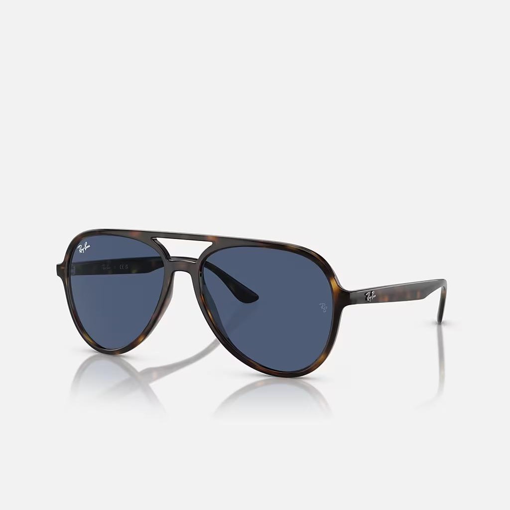 Kính Ray-Ban Rb4376 Nâu Xanh Dương Đậm